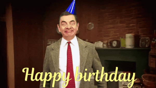 Hình chúc mừng sinh nhật vui chuyển động của Mr Bean