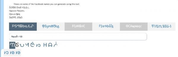 Bước 3 đổi tên kí tự đặc biệt facebook