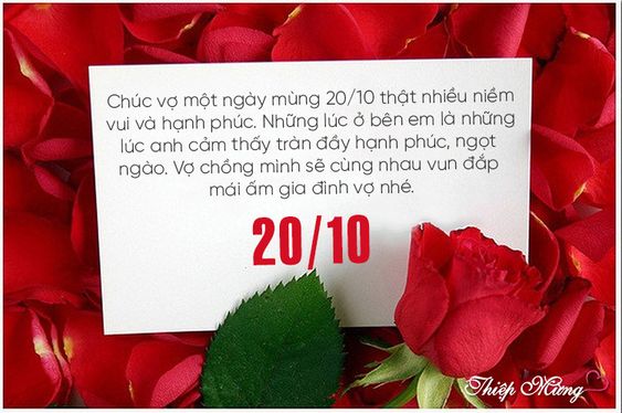Lời chúc 20-10 cho vợ yêu