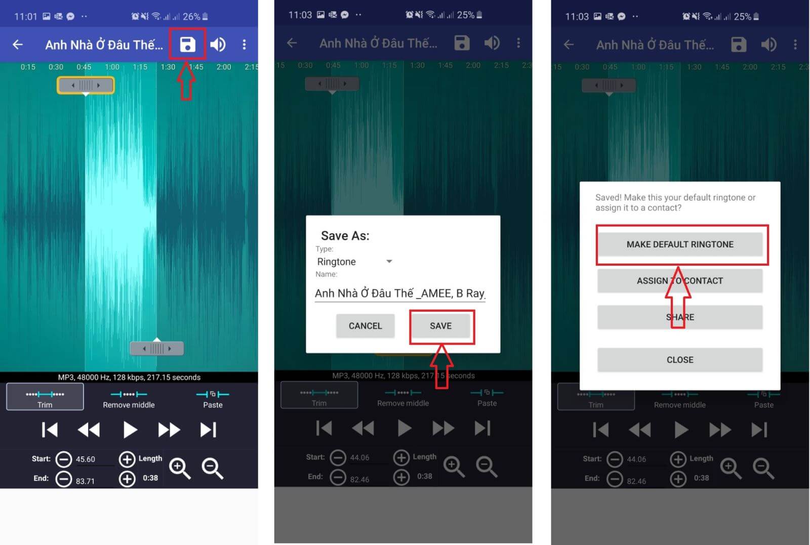 Cách cắt nhạc chuông cho điện thoại bằng ứng dụng Ringtone Maker