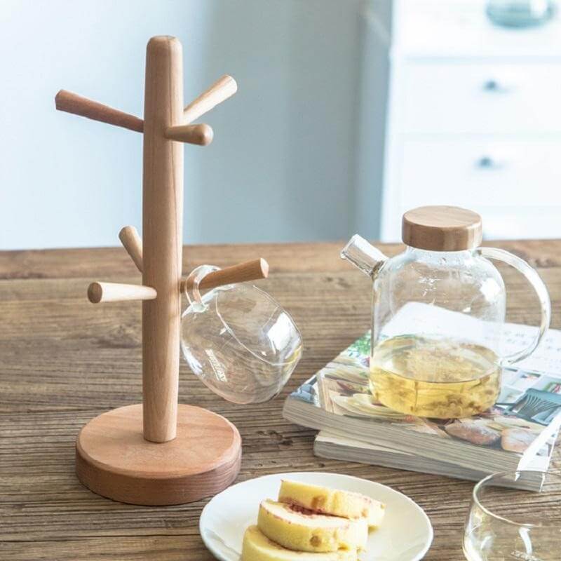 Giá treo bằng gỗ đựng cốc, ly độc đáo sang trọng