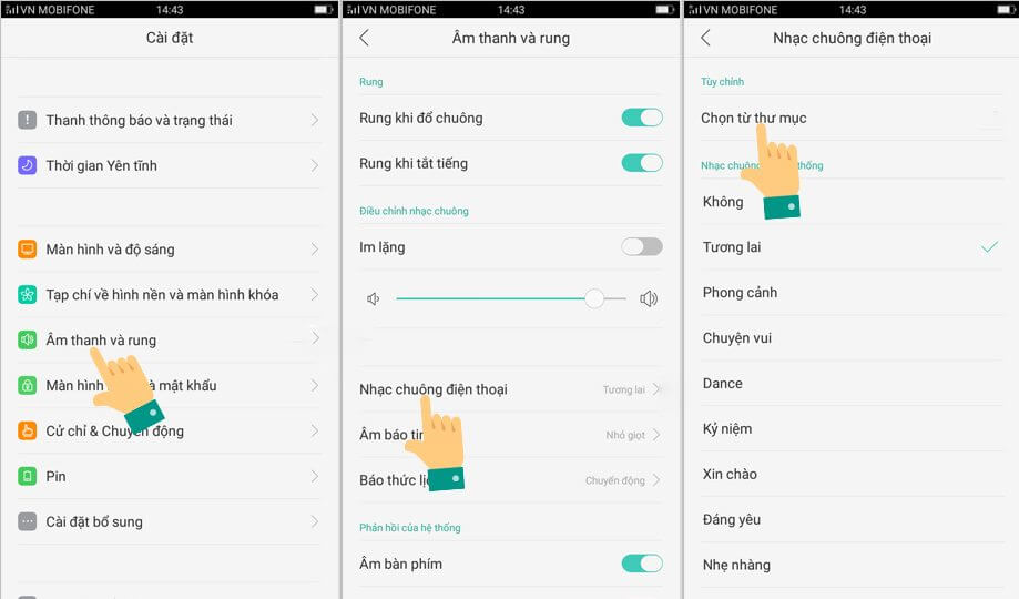 Hướng dẫn cài đặt nhạc chuông cho điện thoại Android Oppo