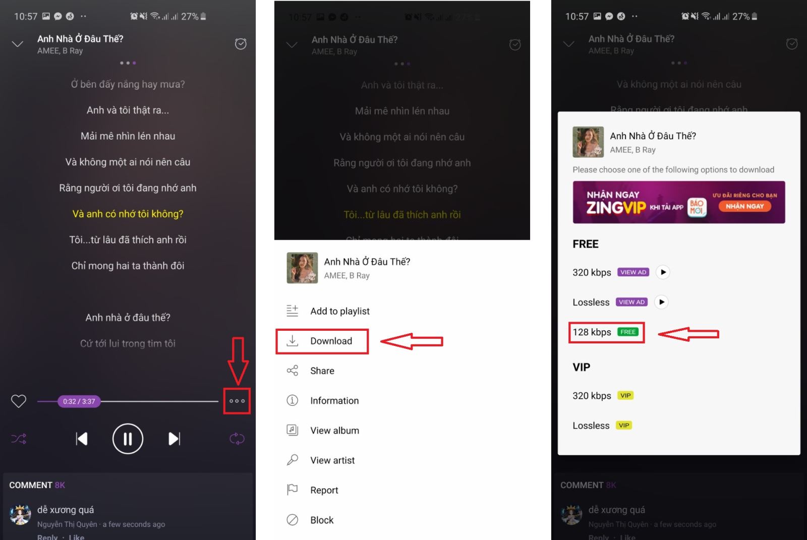 Tải nhạc chuông từ Zing Mp3
