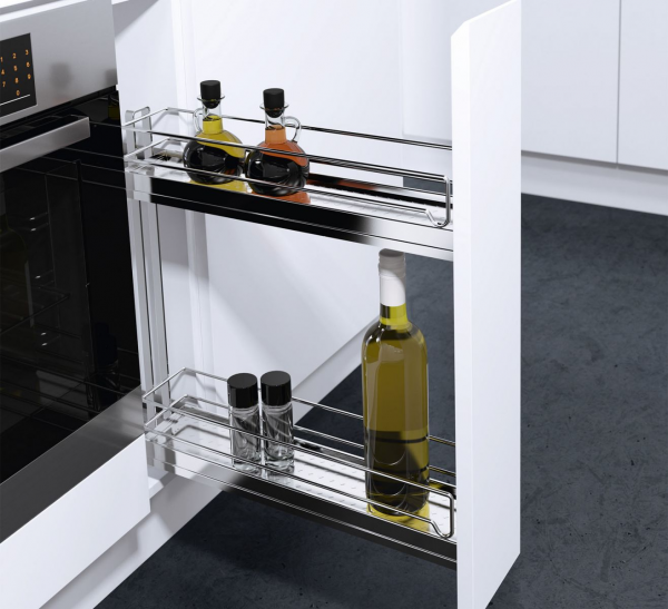 Phụ kiện tủ bếp thông minh - Giá để chai lọ dao thớt và gia vị