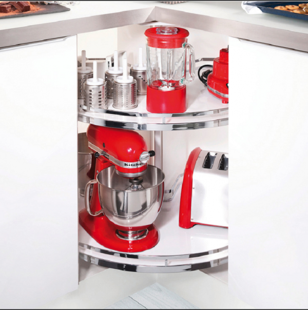 Kệ góc 2 tầng xoay Hettich