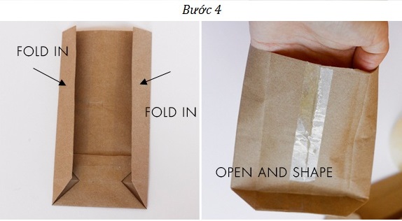 Bước 4 - Hoàn thành sản phẩm túi giấy gói quà bằng giấy kraft