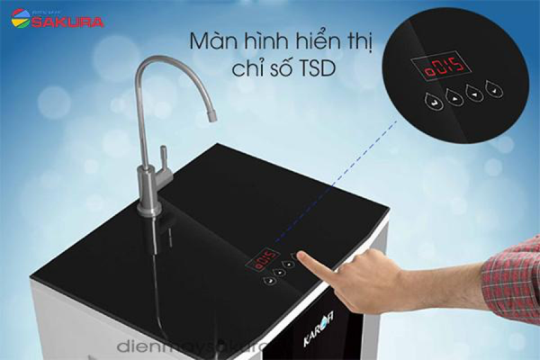 Máy lọc nước Ro hiển thị chỉ số TDS của nước uống