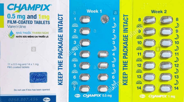 Thuốc Champix dùng để cai thuốc lá thuốc lào một cách từ từ