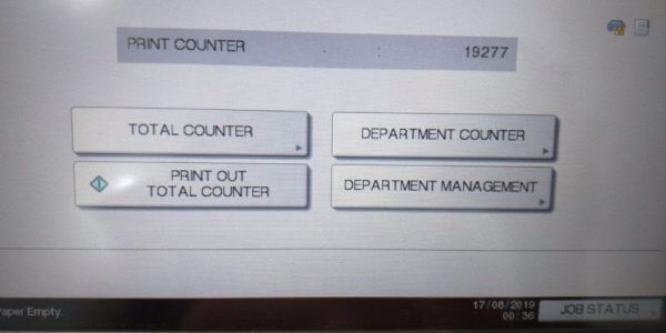 Để in số counter bạn chọn PRINT OUT TOTAL COUNTER