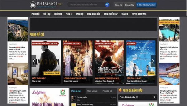 Web xem phim trực tuyến miễn phí Phimmoi.net
