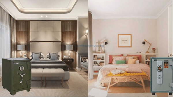 Cách đặt két sắt trong phòng ngủ đúng hướng mở cửa két