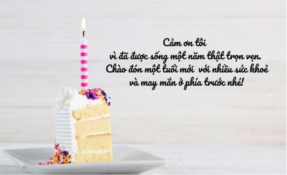 Những lời chúc mừng sinh nhật hay cho bản thân