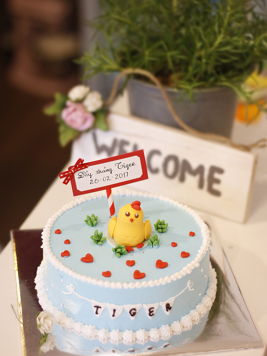 Bánh kem gà siêu đáng yêu