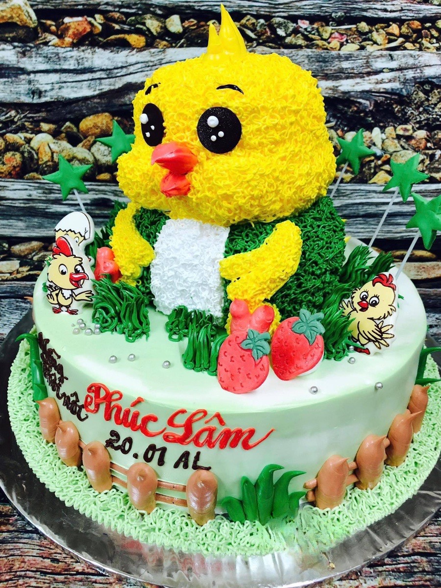 Bánh sinh nhật con gà con