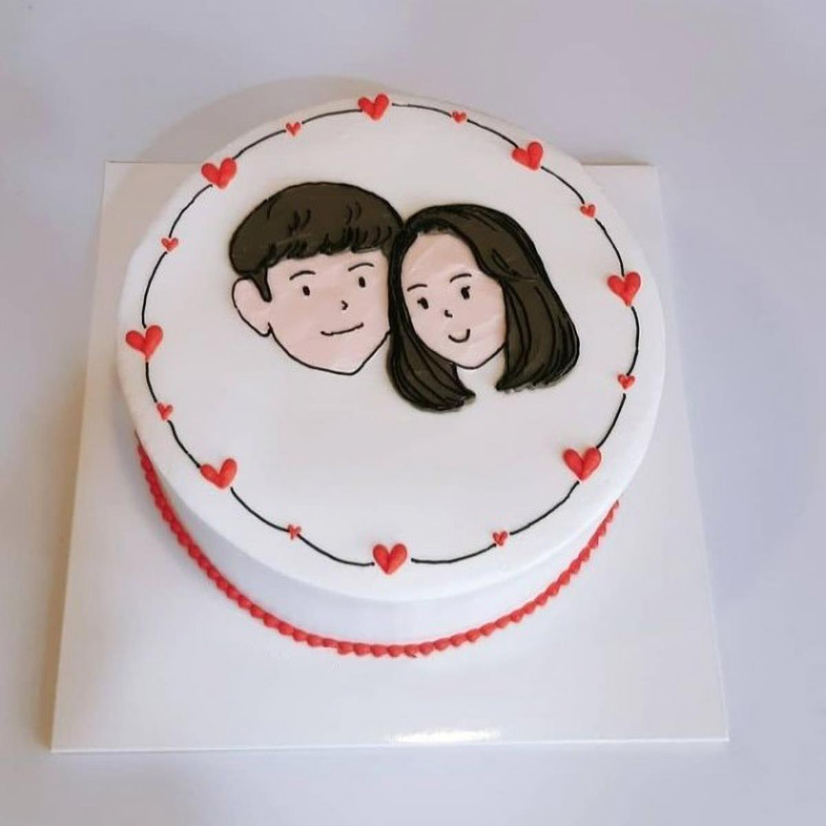 Bánh sinh nhật đáng yêu, đơn giản