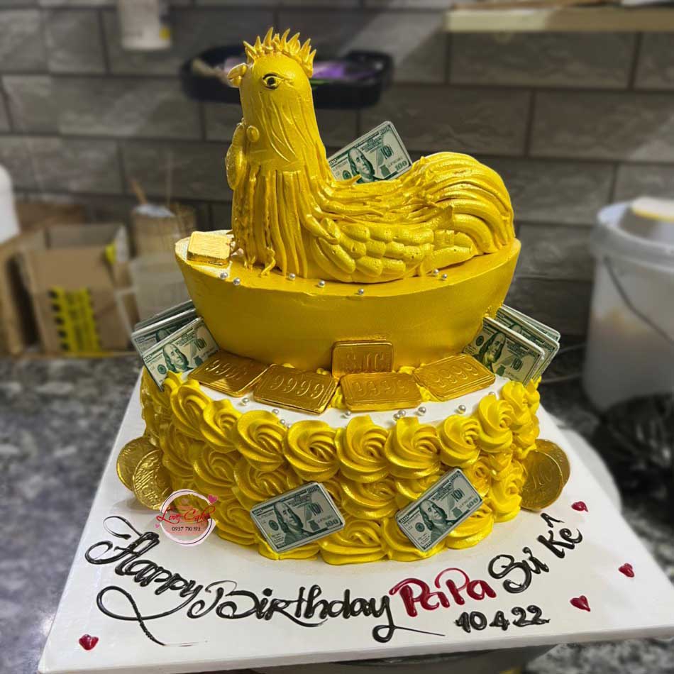 Bánh sinh nhật hình con gà trống