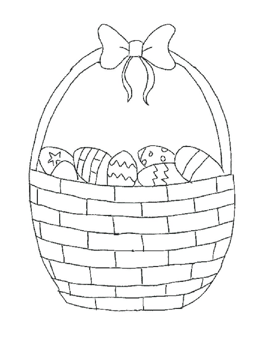 Mẫu tranh tô màu giỏ quả trứng