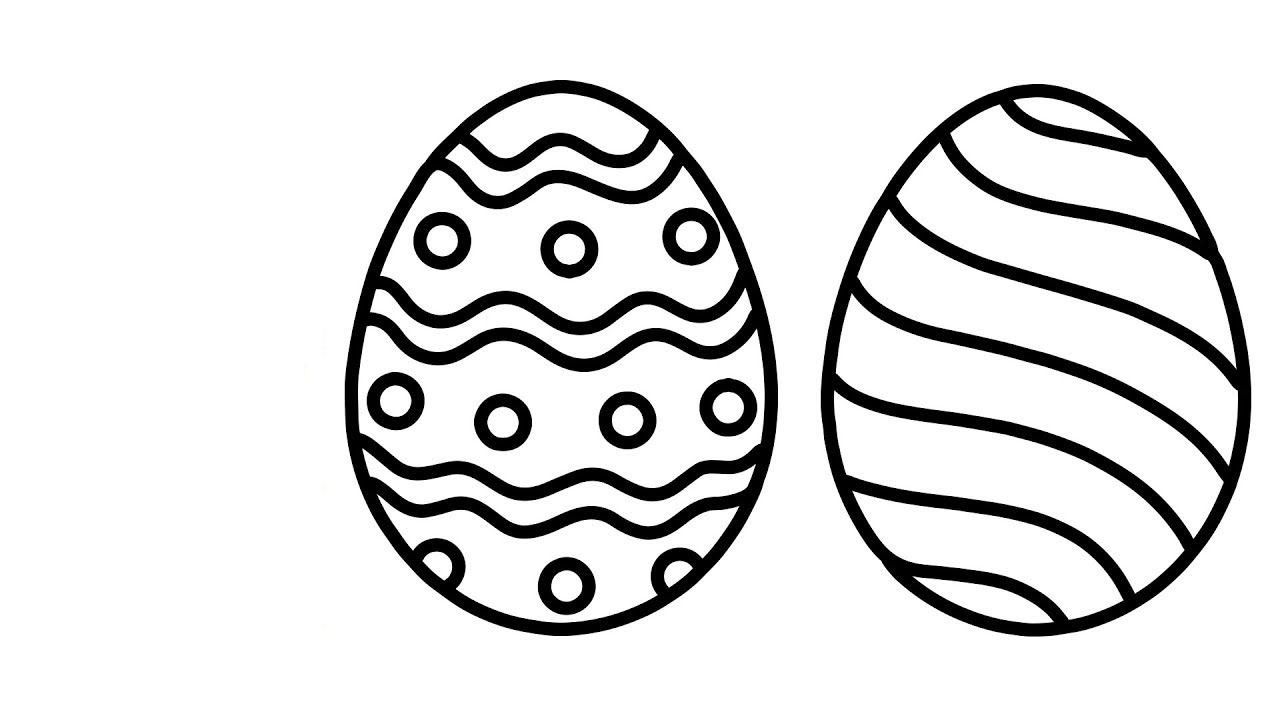 Mẫu tranh tô màu quả trứng cute
