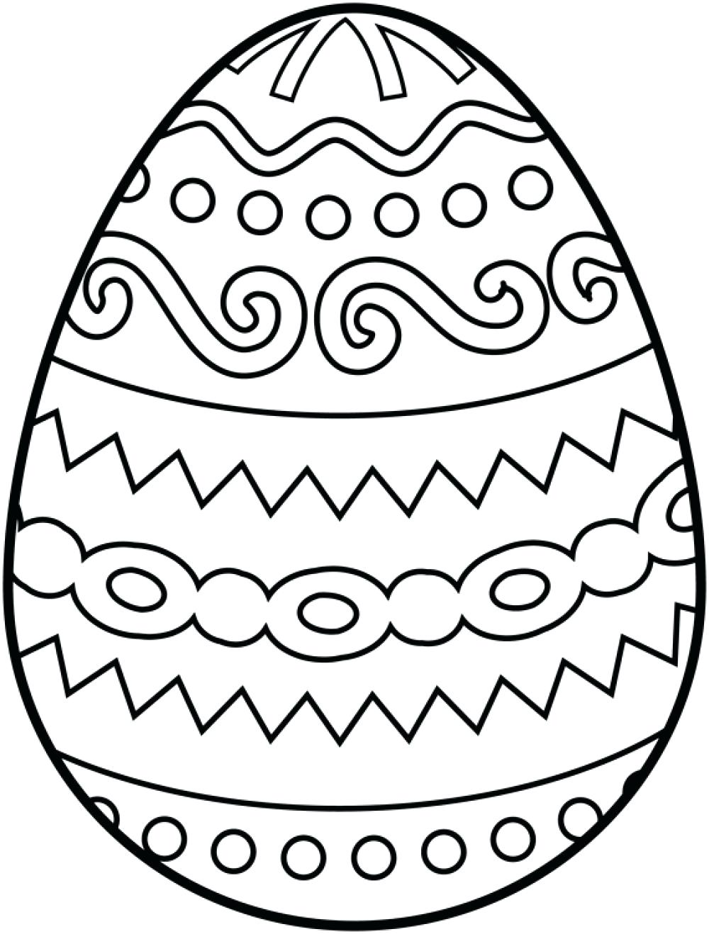Mẫu tranh tô màu quả trứng với họa tiết đẹp