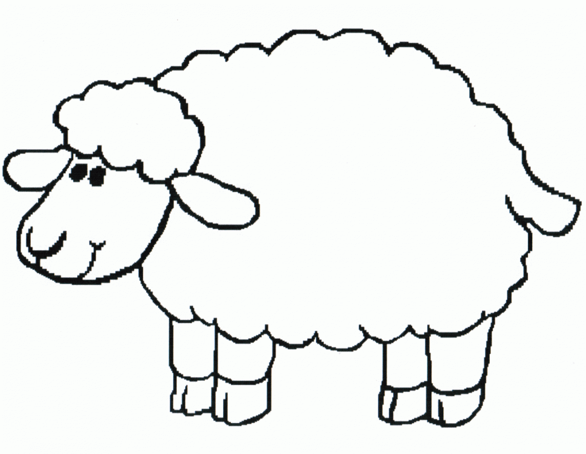 Tranh tô màu con cừu cho các bé nhỏ